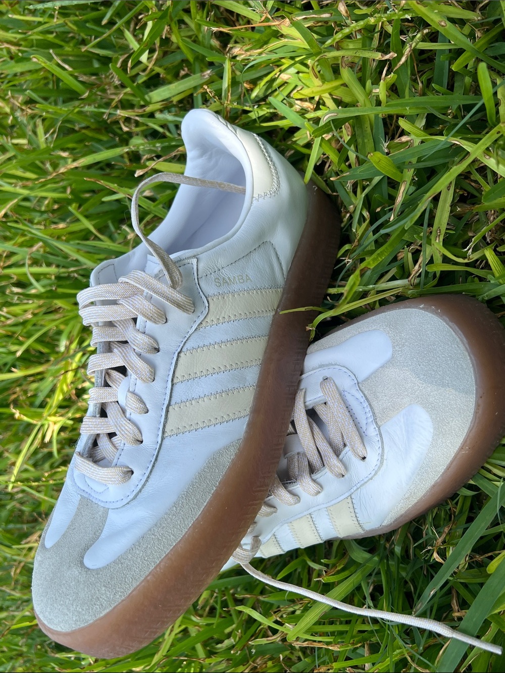 adidas Samba White & Gum Brown Men's Sneakers